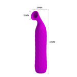 This cute toy features 12 modes of suction. Letting you find the perfect sensation for yourself. Plus it understands the intricacies of the clitoris. The soft mouth engulfs your clitoris and delivers pleasure until you've had as much as you can handle. Made of very safe medical silicone, and it is very quiet . Don't miss it. USB supported.