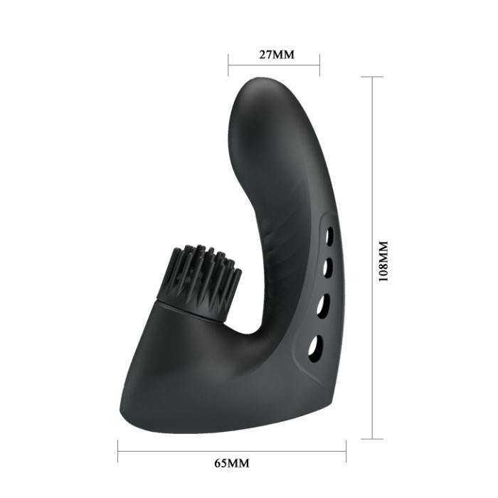 Made of silicone, it features 3 functions of vibration and 3 functions of rotation. Use this sex toy for explosive orgasms for you and your lover. The power of your sex toy is at your fingertips, and it will send shivers down your or your partner's spine-and anywhere else you choose. Slide your finger into the small and sleek toy to deliver exhilarating thrills wherever you desire them.