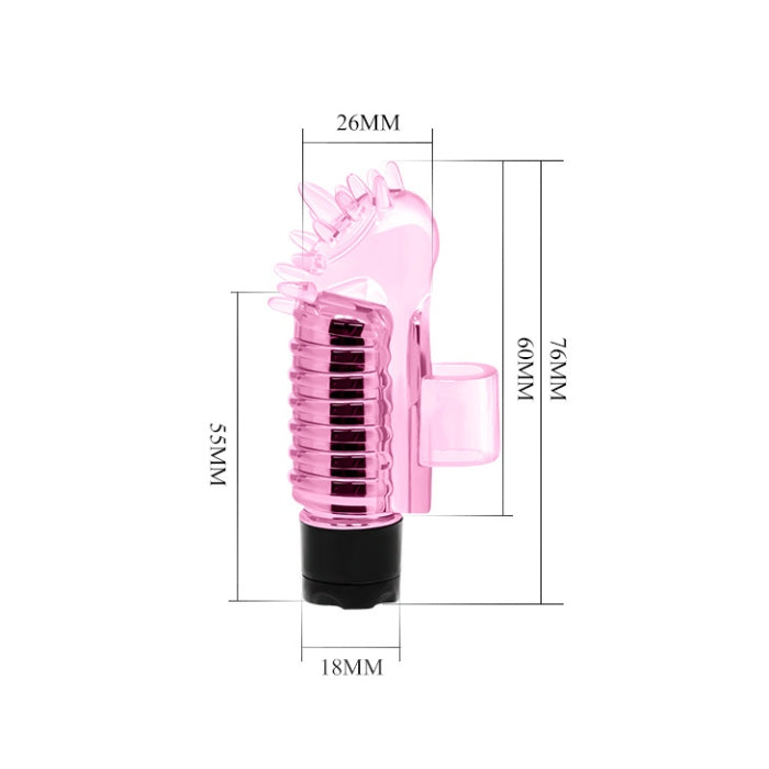 The popular vibrating finger is a small but strong vibrating bullet slipped inside a stimulating textured sleeve. Perfectly shaped to deliver intense pleasure with its thrilling multi-speed vibrations, whether play is solo or shared. Simply slide your finger inside the stretchy ring and let the firm yet flexible nodules and wings tease your clitoris all the way to orgasm. Remove the bullet for pinpoint stimulation without textures and take advantage of how versatile this toy truly is. 