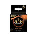 SKYN Elite Large are made with non-latex material that feels soft and natural. Thinner than SKYN Original condoms, as well as longer and wider for more comfort. Pack of 3