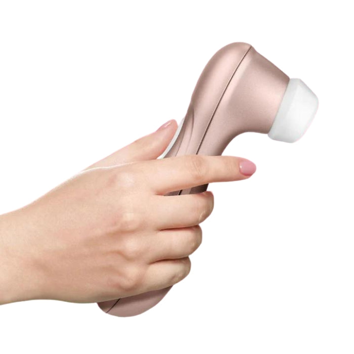 The Satisfyer Pro 2 uses non-contact pressure-wave technology to provide feelings of suction and pulsations, similar to what you would feel during amazing oral sex. The Pro 2 Next Generation has a stronger motor, but is quieter than ever before. Once the silicone head surrounds your clitoris, you'll hardly hear any noise. Other than a few moans of your own. A new button design makes controlling it easy with 11 intensities to choose from. The Pro 2 is waterproof and USB rechargeable.    