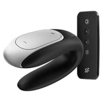 Double Fun powerfully stimulates both partners during sex. The U-shape is fitted both inside and outside - ensuring a seductive feeling for the clitoris, G-spot, and penis. App enabled, this high-tech pleasure product is enhanced with remote. Remote control & app controlls available.
