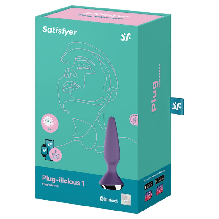 Satisfyer Plug-Ilicious 1 Anal Vibrator - Purple (App)