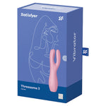 Threesome 3 with 3 flexible pleasure arms and 3 power motors, the innovative Satisfyer Threesome 3 provides broad-area stimulation of your labia and clitoris. The soft silicone is particularly pleasing on the most delicate skin.