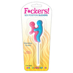 These hilarious and adorable Sex Position Sucker candies come in 5 different delicious flavours and sexy sex positions. This one is "Standing Screw" in Risque raspberry flavour.