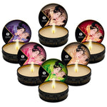 Shunga Body candles made with soy butter. This deliciously strong scented Vanilla candle is the perfect way to spoil your partner with endless body massages. Leaves skin soft and silky and can be used all over the body. Perfect travel size. Available in 6 delicious scents.