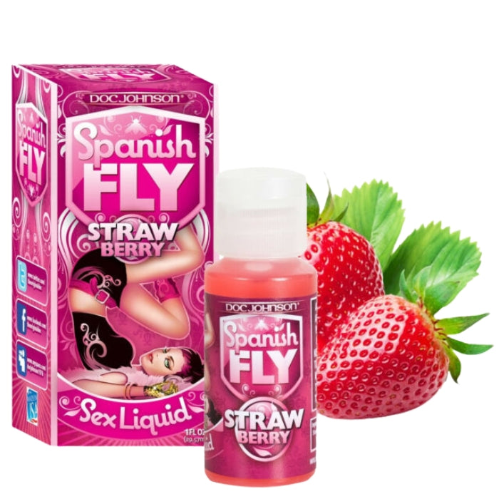 Spanish fly sex drops come in a delicious wild strawberry flavour. An aphrodisiac, by definitionis any substance that arouses sexual desire and this is exactly what Spanish fly does. Simply place as many drops as you please onto your tongue or on your partners to enhance sexual energy.
