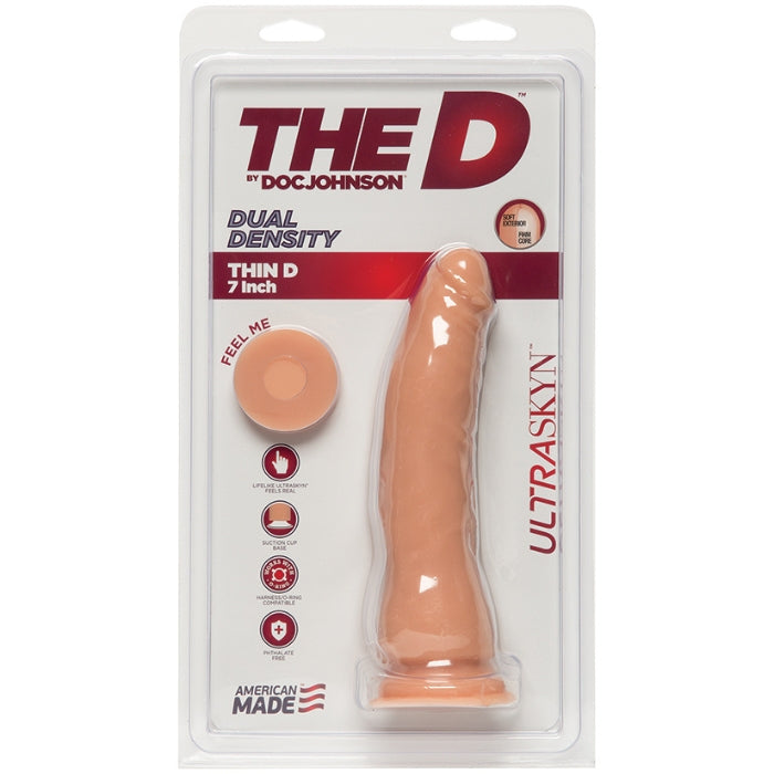 The D Real Feel 7 Inch Dildo No Scrotum - Light
