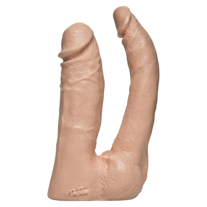 The Naturals Double Penetrator 5 inch Dildo. The vaginal dong measures 5 inches in length, and has a 5 inch girth. The anal dong measures 5 inches in length, and has a 3.5 inch circumference. This 'Naturals' dong has realistic style and thick veined for additional pleasure