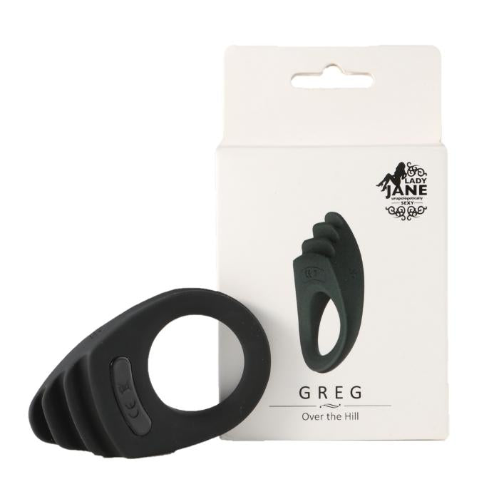 Greg is a sturdy, strong rechargeable cock-ring for her pleasure and his stamina. It's USB rechargeable so you don't need to worry about batteries dying and having to find new ones.