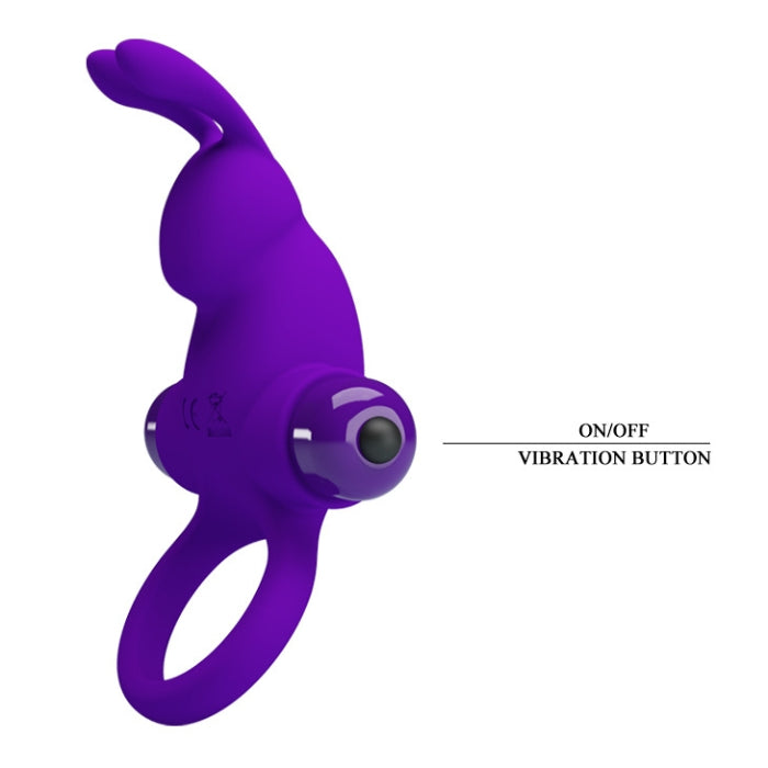 Vibrating Cock Ring Pretty Love - Rabbit Purple