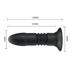 This anal plug has a secret that thrills even the most advanced anal play enthusiasts. If you love the unique sensations of anal play then you re going to love the thick, long and deliciously smooth design of this butt plug. Its comfortable insertion with a suction base lets you ride hands-free. The black silicone butt plug offers 4 functions of vibration and 4 functions of up & down movements which will bring you an exciting journey to anal pleasure that heightens your stimulation with every step.