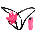 This butterfly strap on with a whopping 3 functions of vibration, comes with a beautiful 2 inches realistic dildo and a clitoral masturbator. The super butterfly strap-on is very convenient as you can strap it on and go about your daily business and when you feel like going crazy you turn on it's vibration using it's wireless remote control.