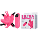 Vibrator Mini Strap On - Ultra Butterfly Remote Control Pink